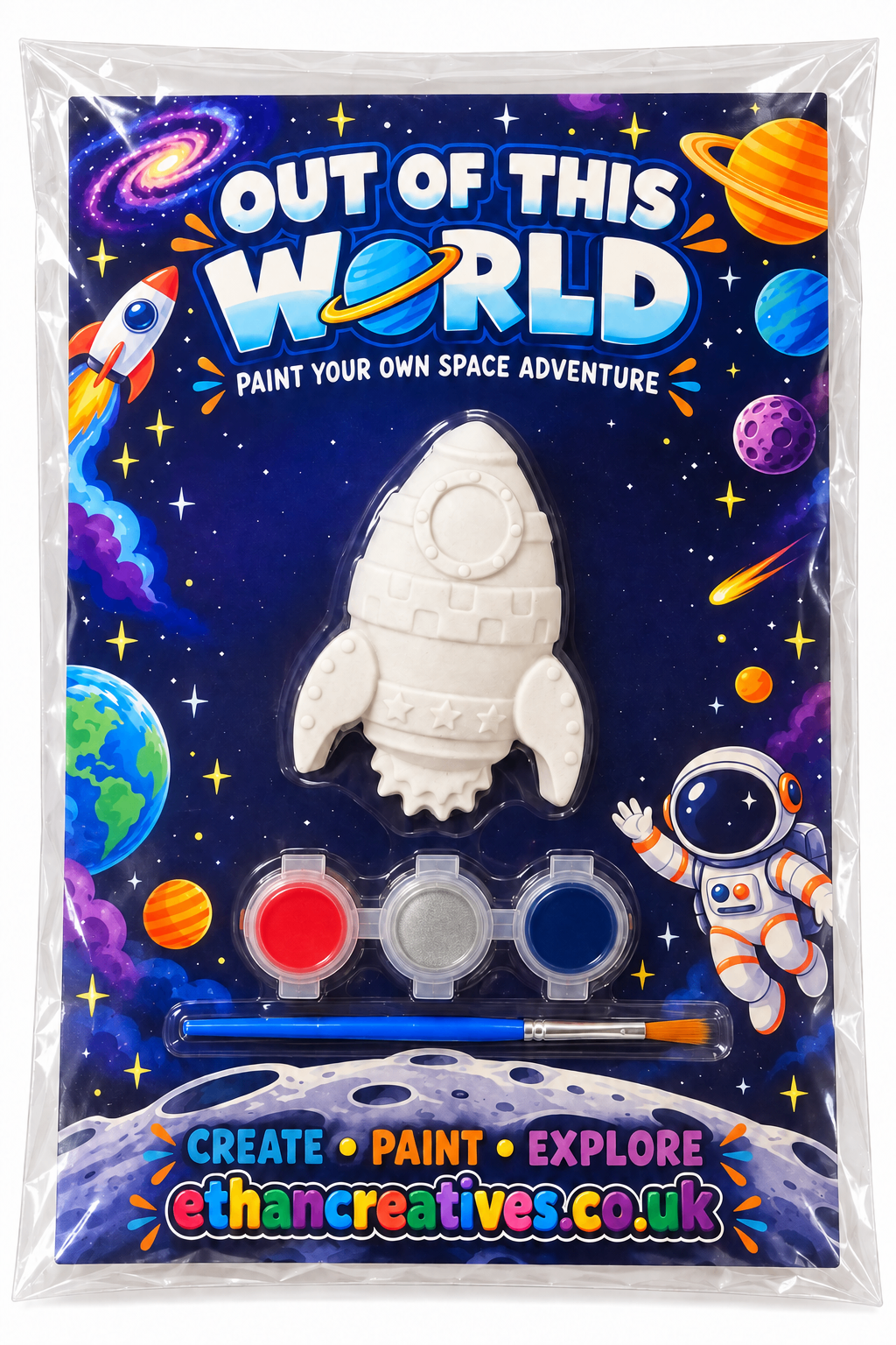 Out of This World Rocket Paint Your Own Plaster Kit