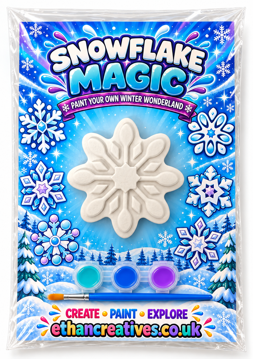 Snowflake Magic Frost Paint Your Own Plaster Kit