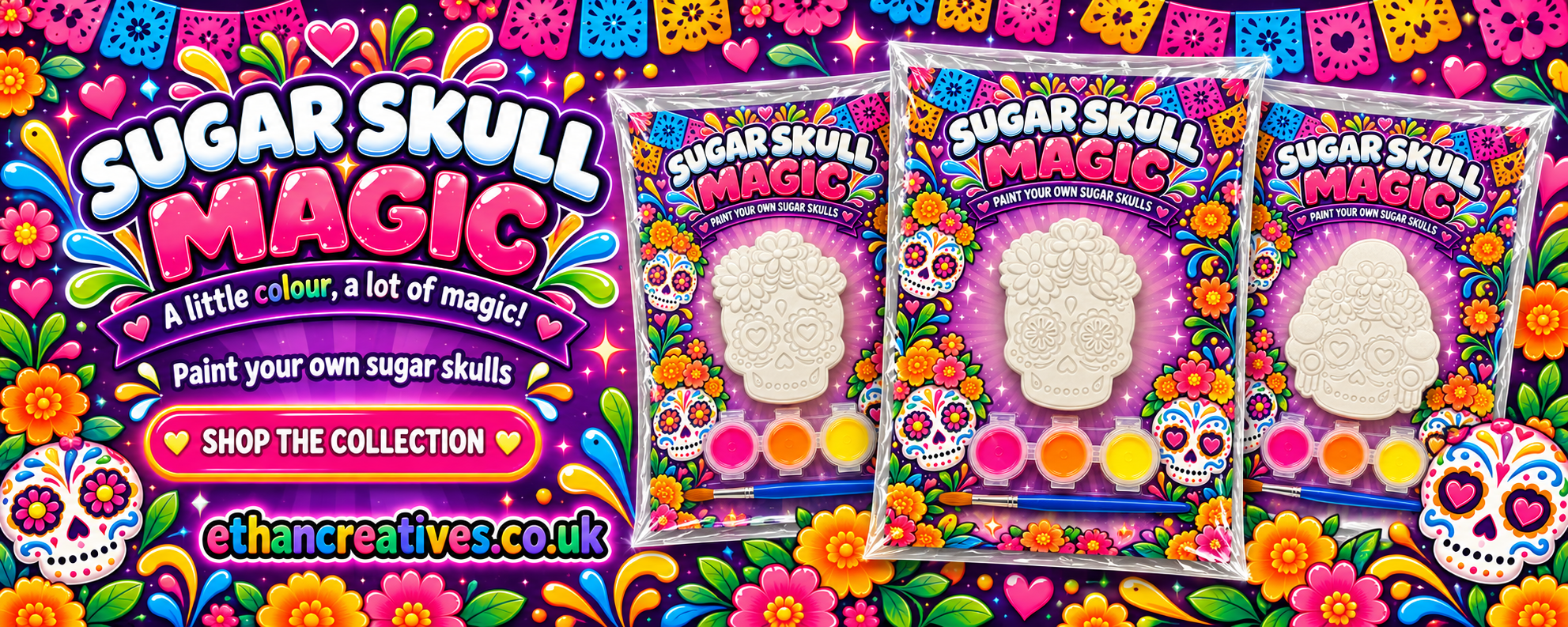 Sugar Skull Magic – a little colour, a lot of magic: paint your own sugar skulls